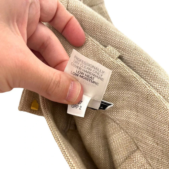 St. John Sport Khaki Cuffed Trouser Pants Linen Blend Size‎ 8 - Picture 7 of 7